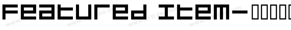 Featured Item字体转换